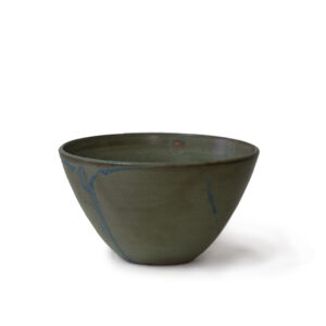 Blue and green small heya bowl in a white background